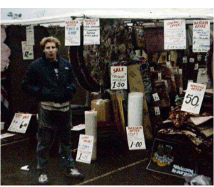 The beginning of my business career, selling carpets on a Sunday market in Hayes, UK - circa